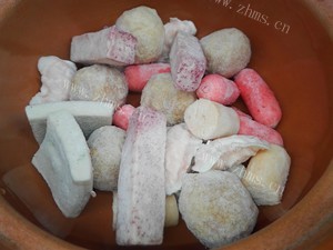 可口的杏鲍菇炖丸子做法图解1)