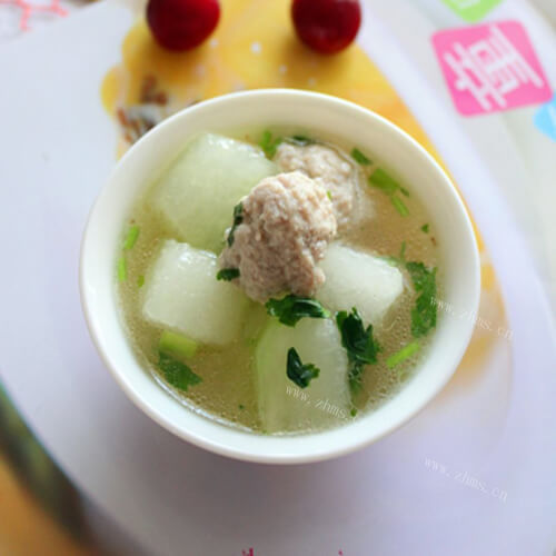 美味的肉丸汤冬瓜
