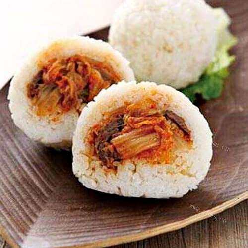 韩式美味泡菜饭团 