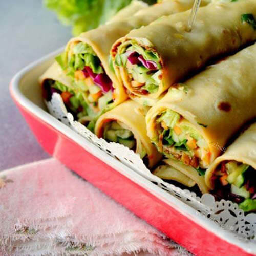 美味葱油卷饼 