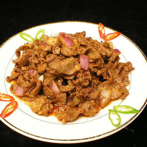好吃的快菜炒肉