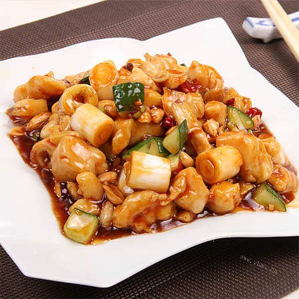 好吃的宫保杏鲍菇鸡丁