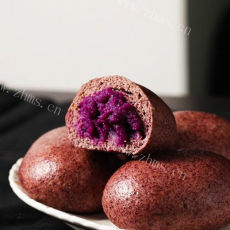 可爱的刺猬紫薯包