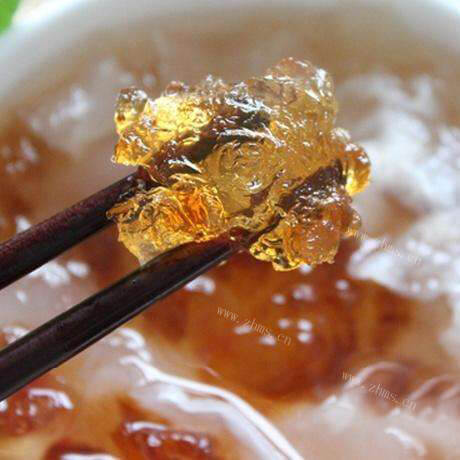 自制蜂蜜桃胶冰粉