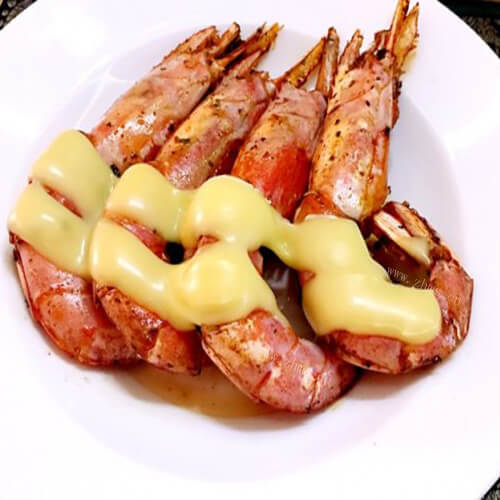美味的茄烧阿根廷红虾