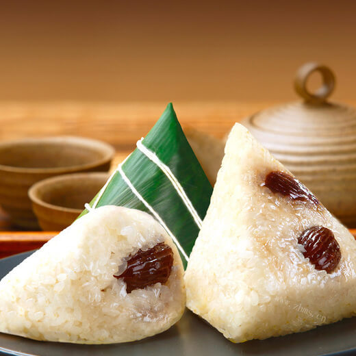 美味的蜜枣香粽