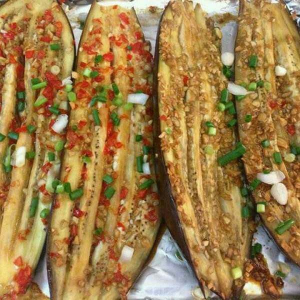 好吃的蒜香肉末烤茄子