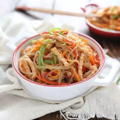美味肉丝炒素三宝