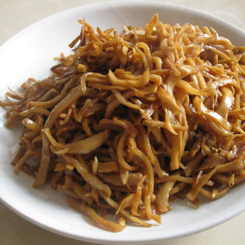 好吃的山东炒咸菜丝