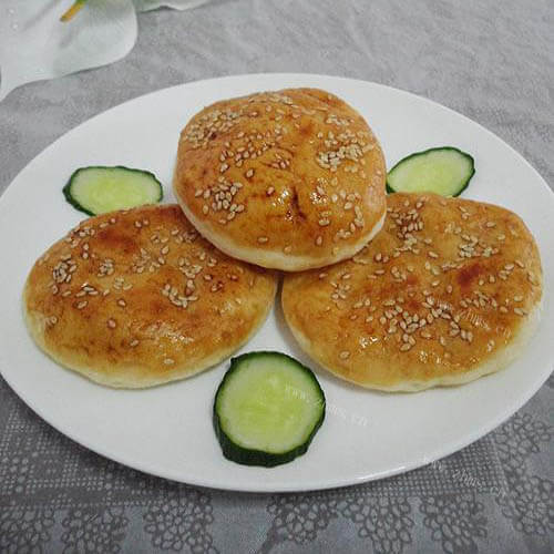美味的香酥火烧饼