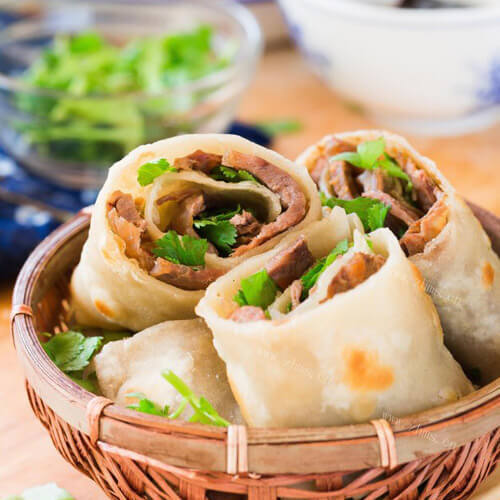 美味香辣牛肉卷饼