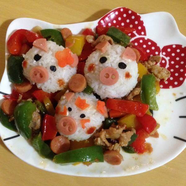 简单小猪猪饭团