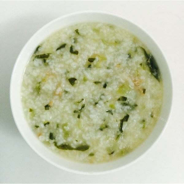 美味肉末青菜粥