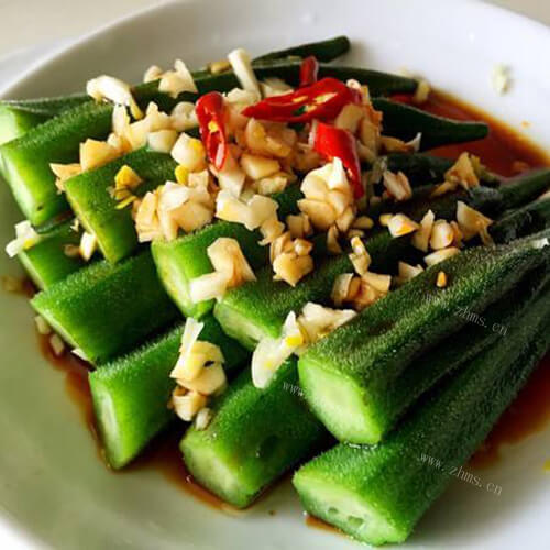 美味的蒜泥秋葵