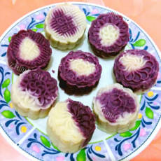 美味山药紫薯糕