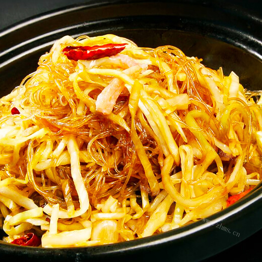 管饱的肉丝虾仁粉丝煲