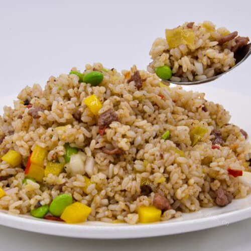 好吃的牛肉酱尖椒炒饭