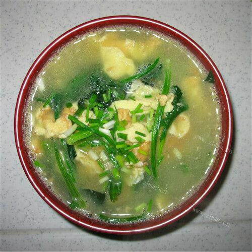 自制虾皮鸡蛋菠菜汤