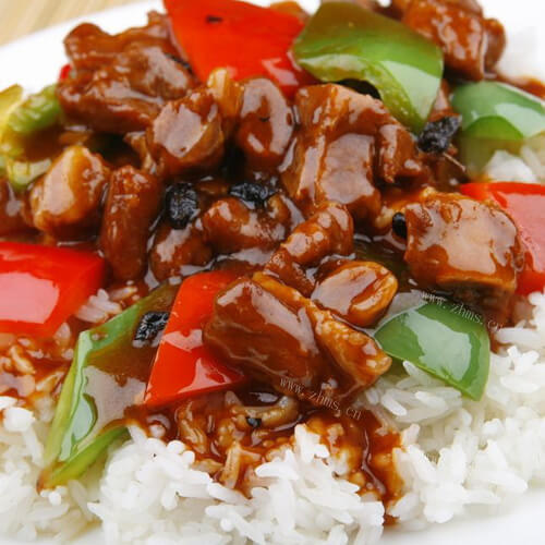 美味的豉椒排骨蒸饭