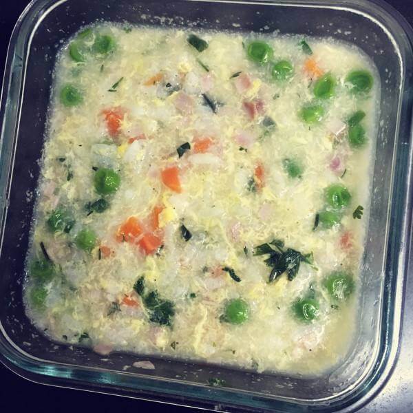 好吃的小米青菜蛋花粥