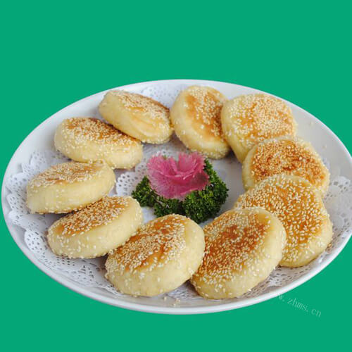 好吃的五香发面芝麻饼