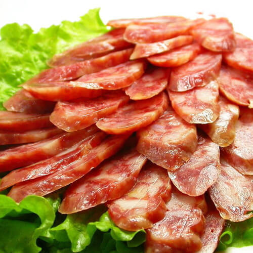美味的自制广味香肠