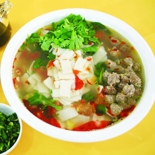 自制牛肉生汆面