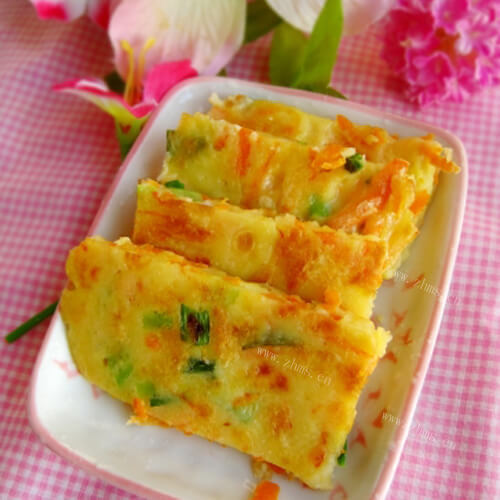 好吃的青萝卜丝蛋饼