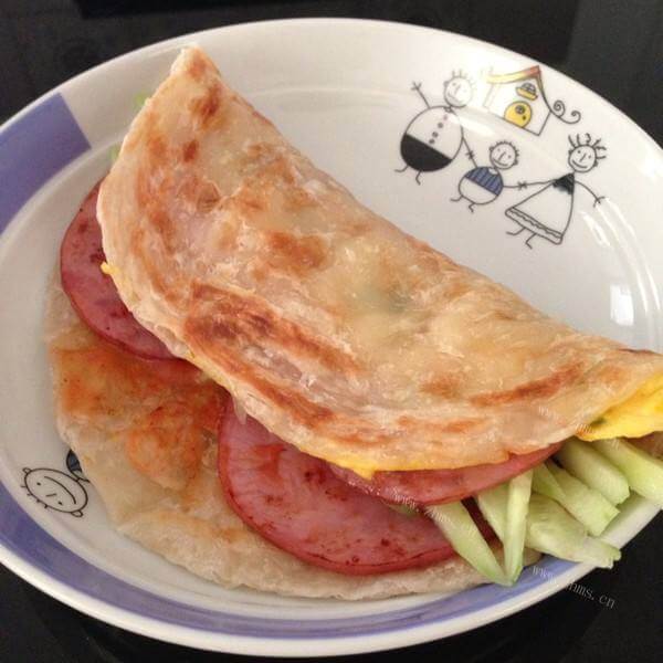 美味的鸡柳手抓饼 