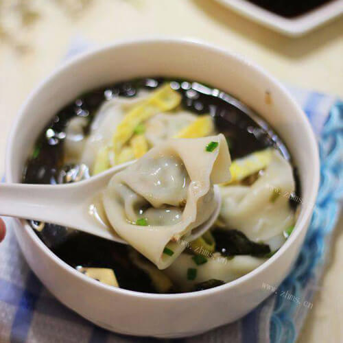 小青菜肉馄饨~早餐必备