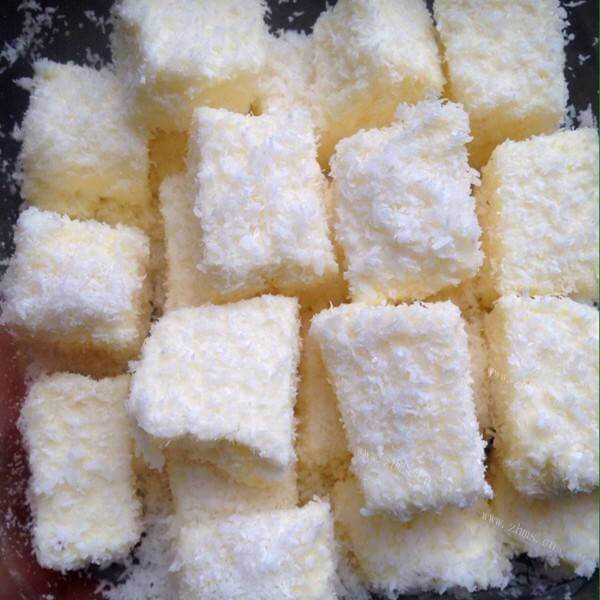 自制牛奶椰蓉小方块