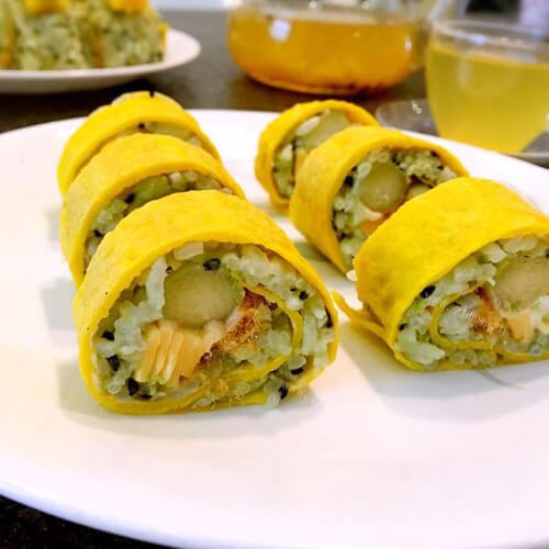 双花鸡蛋牛油果卷~营养健康