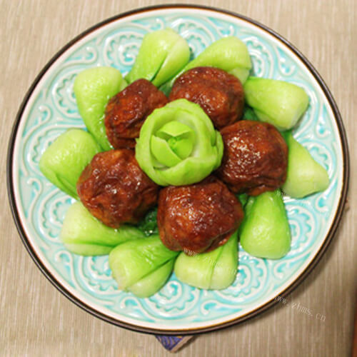 小白菜烧油面筋 