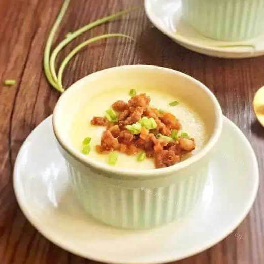 好吃的牛奶核桃蒸蛋