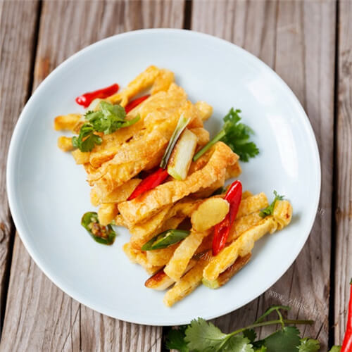家常的干煸油豆腐