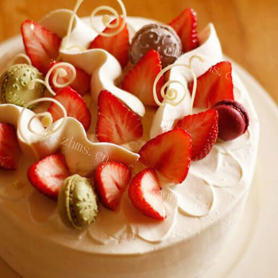美味草莓之花水果蛋糕