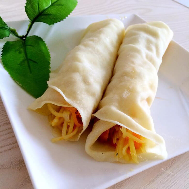美味的土豆丝卷饼 