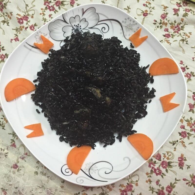 美味的炒黑米饭做法图解8)
