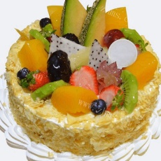 彩色缤纷水果蛋糕