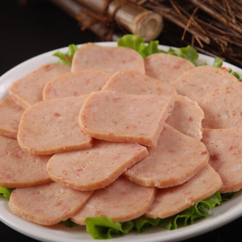蒜苔胡萝卜炒午餐肉