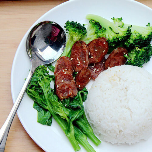 午餐梅干菜香肠饭