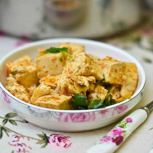素菜麻辣米豆腐