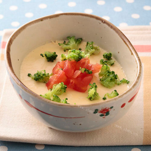 美味的西兰花蒸鸡蛋