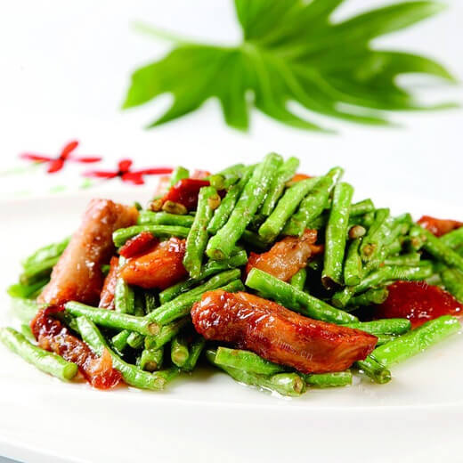 私房菜青豆角肉末