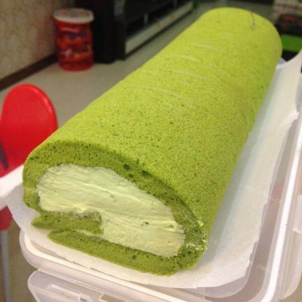 DIY抹茶蛋糕卷面包