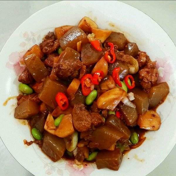 美味茄子辣椒烧肉