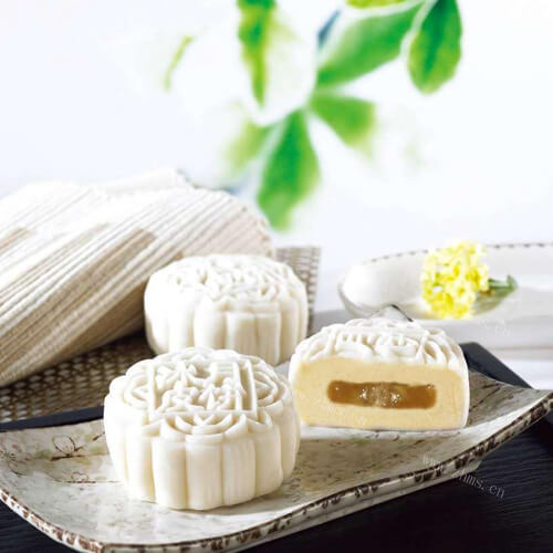 美味的五彩冰皮月饼
