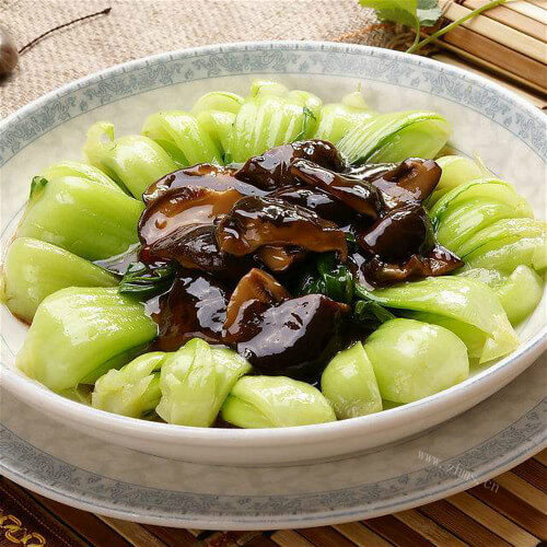 清爽白蘑菇扒油菜