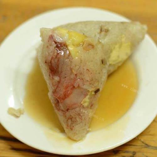 可口的绿豆沙水晶粽
