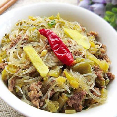 鲜香肉末酸菜粉条